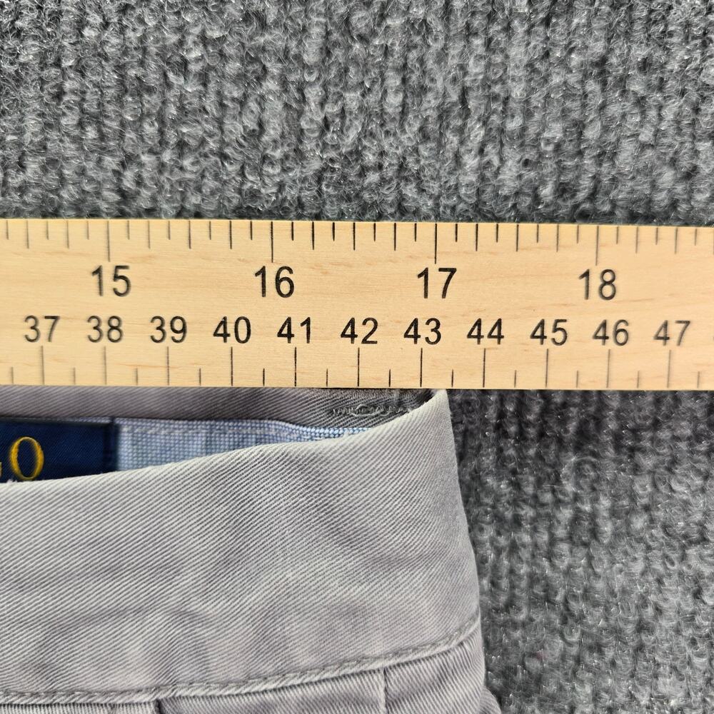Polo Ralph Lauren Pants Mens 34x34 Light Gray Stretch Straight Fit Chinos Pony - Picture 8 of 9